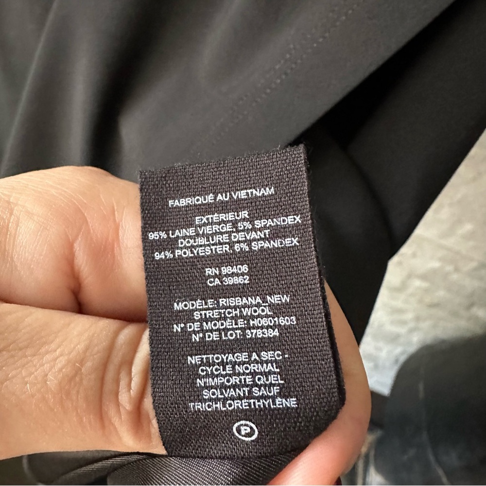 Theory Black “Risbana” Traceable Wool Sheeth Line… - image 5